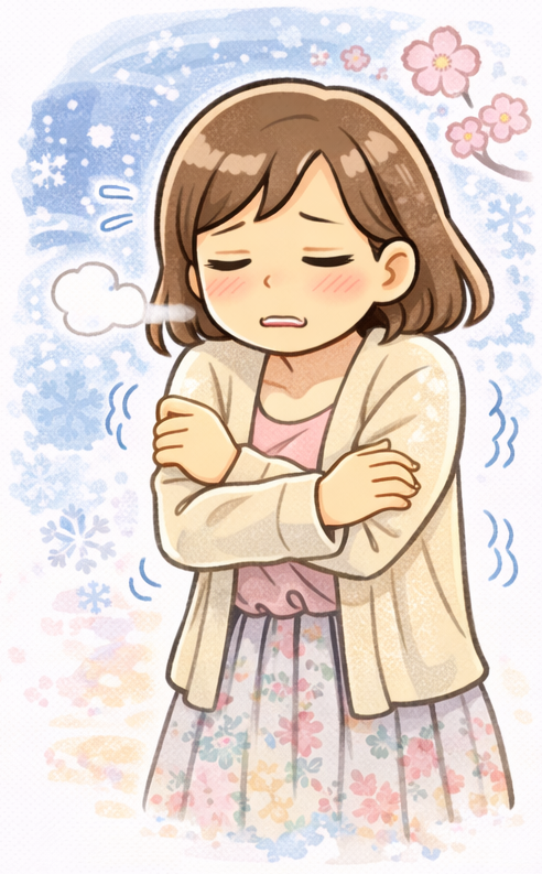 春なのに寒い方へ